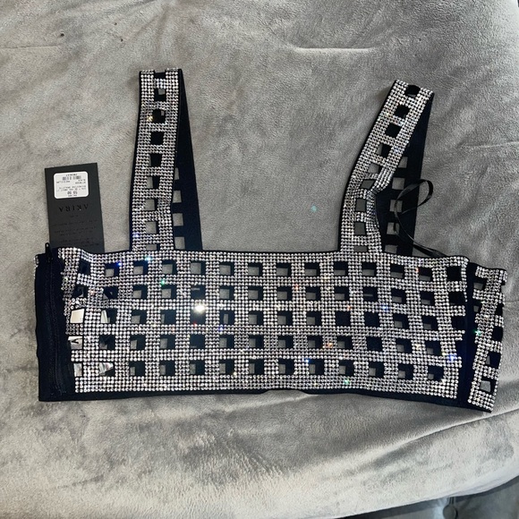 DONT BE MAD AT IT RHINESTONE BRA - Picture 5 of 8